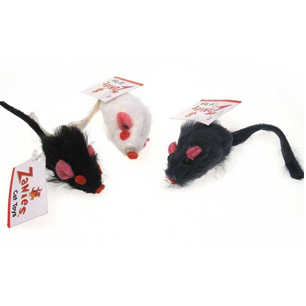 Furry Mice Toys for Cats - 3 Pack, - Lucky Pet